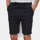 Bermuda Hering Moletom Masculina Preta Tamanho GG