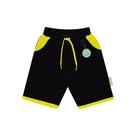 Bermuda infantil cata vento meletom com detalhe tela - tamanho 06 - preto