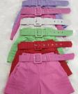 Bermuda infantil feminina com cinto