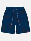 Bermuda Infantil Menino Folhas Azul Marinho Divertto