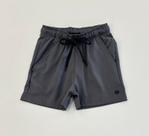 Bermuda Infantil Menino Johnny Fox Grafite Com Bolsos E Cós Ajustável