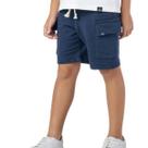 Bermuda Infantil Menino Moletinho Cargo Lisa Verão Marinho