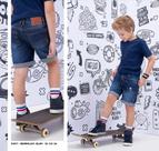 Bermuda Infantil Menino Slim Teen Max Denim Kids Tam 10 ao 16 - Ref 8407