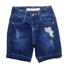 Bermuda Jeans Ciclista Feminina Infantil Tam. 01 ao 03