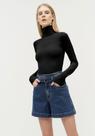 Bermuda Jeans Cintura Alta com Cinto -