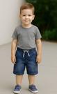 BERMUDA JEANS COM ELÁSTICO NO CÓS MENINOS 1 ano