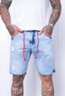 Bermuda Jeans Destroyed com Cordão 44 Bermuda Jeans Destroyed com Cordão 44