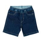 Bermuda jeans elástico estampado no cós masc. p/g