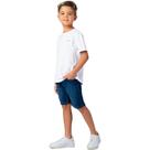 Bermuda Jeans Escuro Menino Mania Kids com bolsos, Modelagem