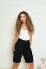 BERMUDA JEANS feminina cargo com bolso na lateral ,estilosa despojada BERMUDA JEANS feminina cargo com bolso na lateral ,estilosa despojada