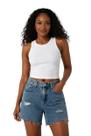 Bermuda Jeans Feminina Comprida Short Casual