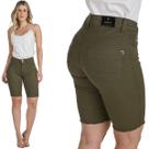Bermuda Jeans Feminina HNO Ciclista Verde Musgo