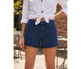 Bermuda Jeans Feminina-shorts Azul Escuro Blue 3 Denim 2713