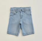 Bermuda Jeans Infantil Menino Johnny Fox Claro Com Bolsos E Fechamento Clássico