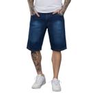 Bermuda Jeans Longa Lisa Masculina