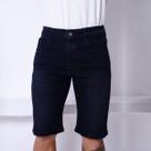 bermuda Jeans Marmorizada Black com Estilo Tradicional Slim
