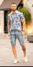 Bermuda Jeans Masculina Destroyed.