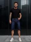 Bermuda Jeans Masculina Elastano Escura Premium Bermuda Jeans Masculina Elastano Escura Premium