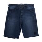 Bermuda Jeans Masculina Gangster Lavagem Escura Azul