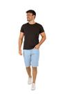 Bermuda Jeans Masculina Hiper detroyed Ice Amel Jeans Azul Claro