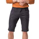 Bermuda Jeans Masculina Preta Destroyed Zune
