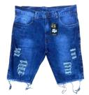 Bermuda Jeans Masculina Rasgada