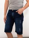 Bermuda Jeans Masculina Skinny Desfiada Dark Blue Premium