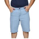 Bermuda Jeans Masculina Tradicional Slim Premium Algodão e Elastano