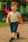 Bermuda Jeans Meninos Ajustável Elástico 100 algodão Tam M