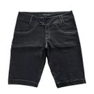 Bermuda Jeans Pedal Feminina Preta Plus Size Tamanho 56 Shyros
