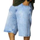 Bermuda Jeans Pixain Hip Hop Pixo Azul Lavado Claro PIX-269 Cor:AzulTamanho:48