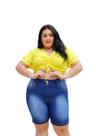 Bermuda Jeans Plus Size Adulto Feminina