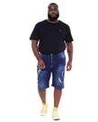 Bermuda Jeans Plus Size Skinny com Elastano Shyros Conforto e Caimento Perfeito