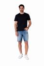 Bermuda Jeans Skinny Masculina Rasgada Six One com Elastano Moderna e Confortável