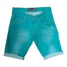 Bermuda Jeans Verde - Água Juvenil Tamanho 10 Ao 16 Bermuda Jeans Verde - Água Juvenil Tamanho 10 Ao 16