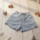 Bermuda Linho Azul Menino Infantil Premium Verão