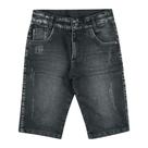 Bermuda Look Jeans Corrosão Preta - UNICA - 4 Bermuda Look Jeans Corrosão Preta - UNICA - 4