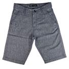 Bermuda Masculina 100% algodão Alfaiataria Bolso Chino Sem Elastano Cor Cinza Mescla Premium com Plus Size 36 ao 58