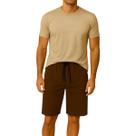 Bermuda Masculina Adulto Algodão Cordão Ajustável Do P ao G3 Plus Size Good Bless