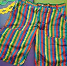 Bermuda masculina adulto listras coloridas carnaval
