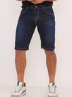 Bermuda masculina amaciada slim jeans escura Bermuda masculina amaciada slim jeans escura