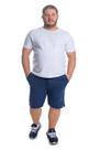 Bermuda Masculina Básica Em Moletom Plus Size Com Bolsos