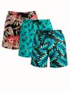 Bermuda Masculina Estampa Floral Casual Praia Estilosa Bermuda Masculina Estampa Floral Casual Praia Estilosa