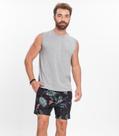 Bermuda Masculina Estampada em Microfibra Rovitex Preto