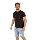 Bermuda Masculina Jeans Detonado Marmorizado Amel Jeans 100% Algodão