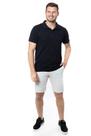 Bermuda Masculina Linho Bolso Faca Comfort Azul - CO2