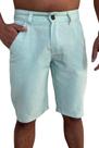 Bermuda Masculina Lisa Sarja em Linho Verde Claro Bermuda Masculina Lisa Sarja em Linho Verde Claro