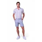 Bermuda Masculina Malha Listrada Cós Básico Bermuda Masculina Malha Listrada Cós Básico