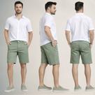 Bermuda Masculina Sarja Alfaiataria com Bolso Faca Conforto -