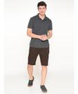 Bermuda Masculina Sarja Classic Fit Alfaiataria - Café